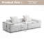 Canapé de 104 pouces en velours côtelé à compression, canapé modulaire rembourré en éponge haute résilience, aucun assemblage requis, capacité de poids de 1500 lb, causeuse 2 places pour le salon, appartement, blanc