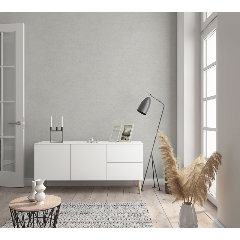 Montie 3.3m x 53cm Textured Wallpaper Roll, Grey