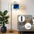 Arc Floor Lamp with Adjustable Lampshade Cosmic Blue Galaxy Planets Stars Nebula Clouds Standing Lamp 3 Color Temperatures Dimmable Tall Pole Lamp with Foot Switch for Bedroom