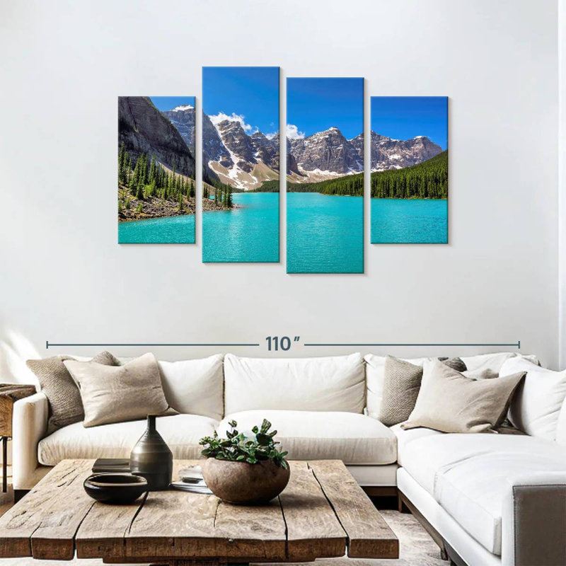 Alvord turquoise, lac Moraine, H 48 po x l 75 po