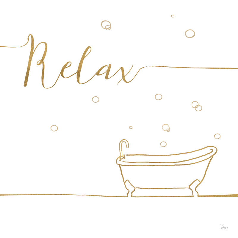 Underline Bath V by Veronique Charron - No Frame Print on Canvas, 91cm H x 91cm W x 3.8cm D