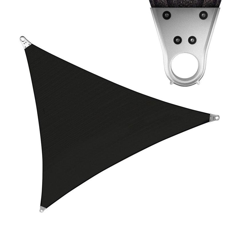 Royal Shade Triangle Super Ring Shade Sail, Black, 16' x 16' x 16'