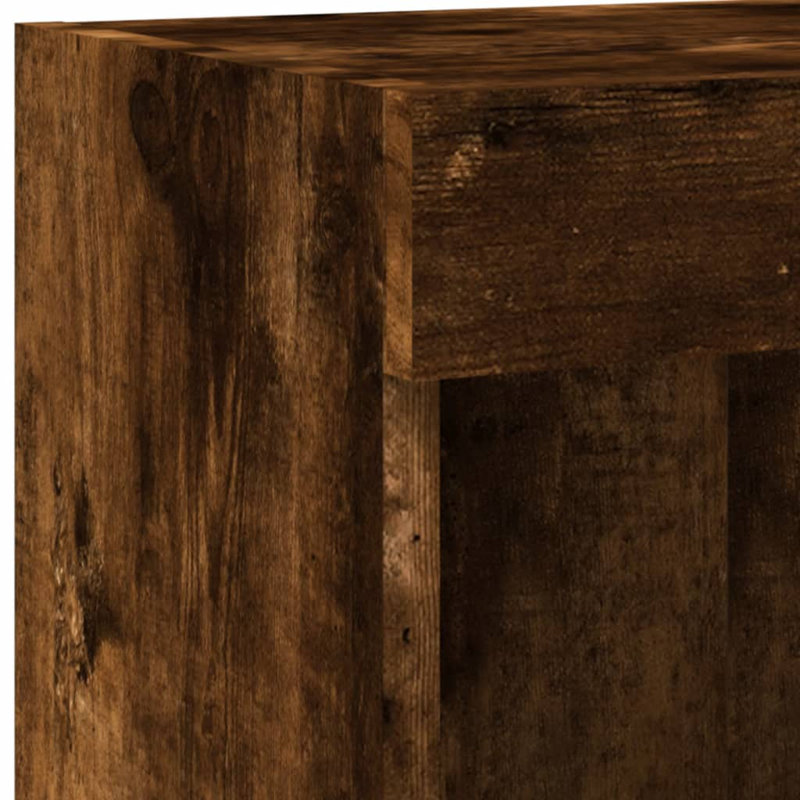 Barra Unfinished TV Stand for TVs up to 43", Smoked Oak