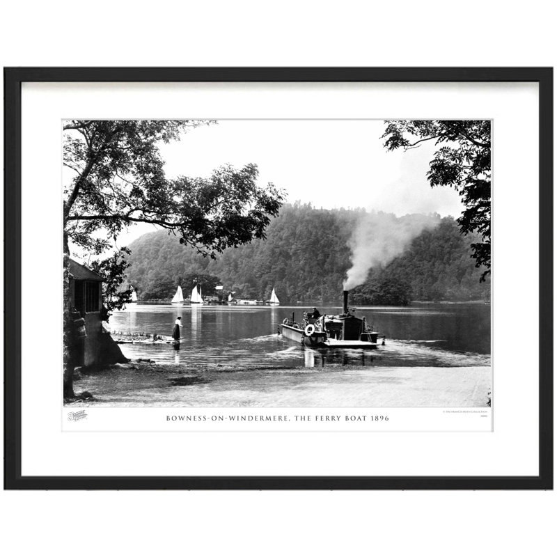 Bowness-on-Windermere, The Ferry Boat 1896 by Francis Frith - Single Picture Frame Print, 60cm H x 80cm W x 2.3cm D