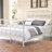 White Full Bed with Spindle Headboard