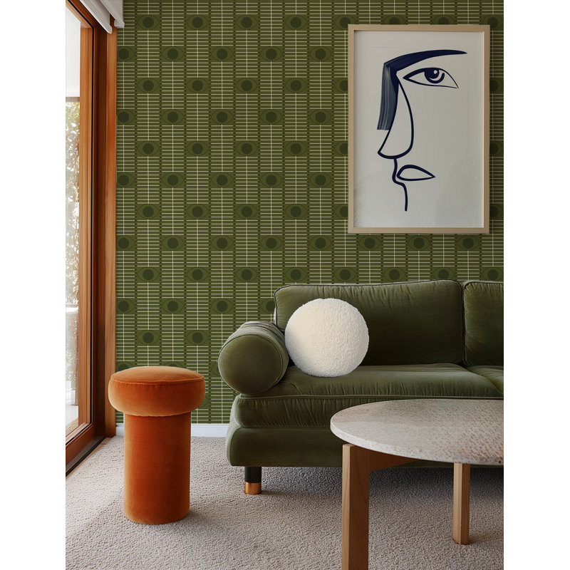 Osidan - Wallpaper, Non-Pasted, Olive, Paper