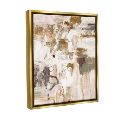 "Motif abstrait beige" par Lisa Ridgers sur toile
