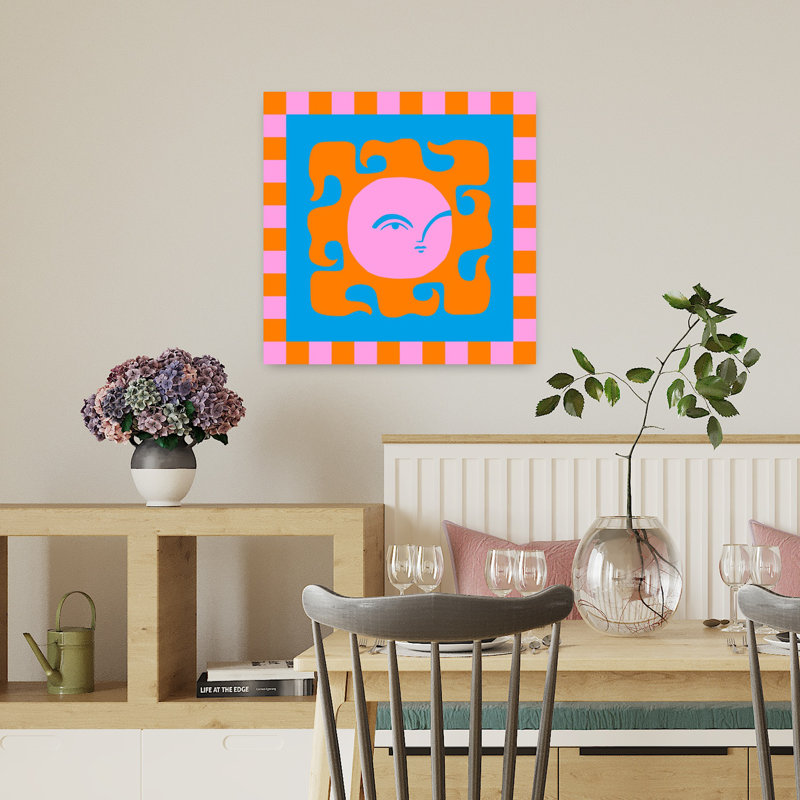 Art contemporain contemporain abstrait coloré, paysage contemporain, H 18 po x l 18 po