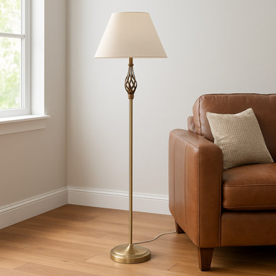 Bratton 155cm Traditional Twist Floor Lamp