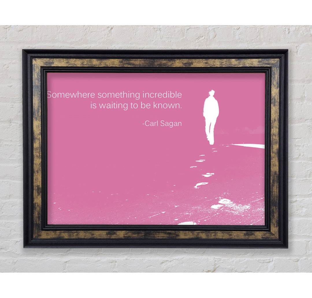 Carl Sagan Somewhere Something Pink - Einzelner Bilderrahmen Kunstdrucke