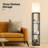 Emonnie 62.9" Column Floor Lamp with Shelves, Real Solid Wood and Bulb Included-2008062375