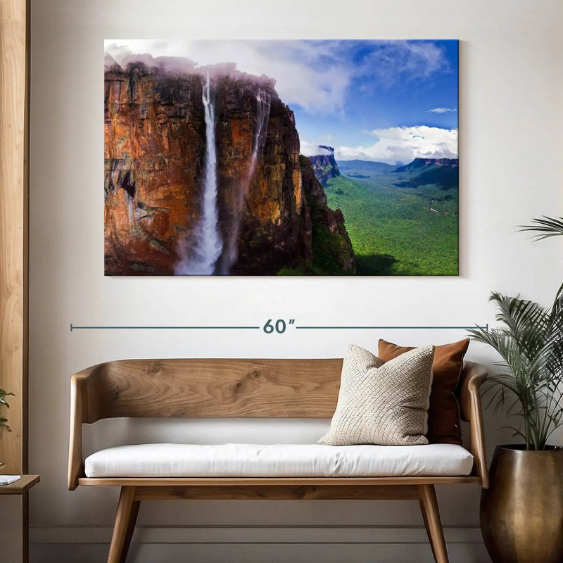 Alvord Wispy Angel Falls, 34" H x 51" W