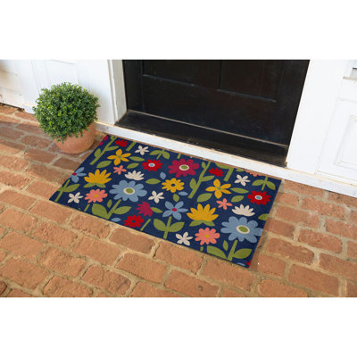 Tapis d'entrée extérieur floral 42 "x 24" Floral