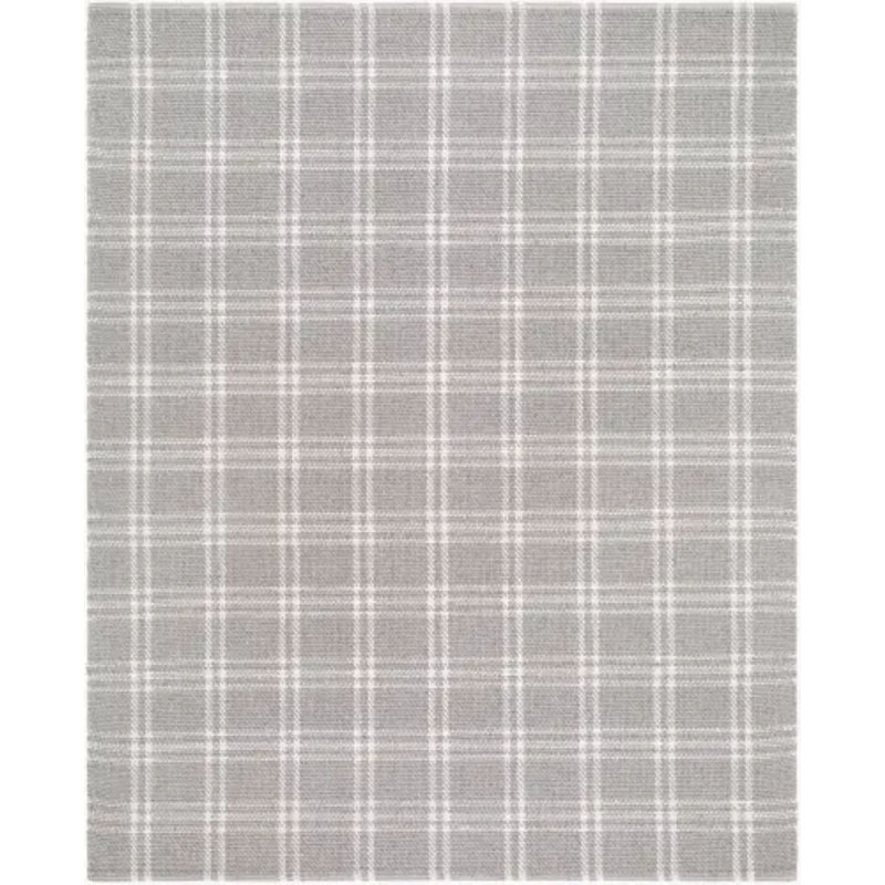 Tapis fait main Kensignon, Gris / Ivoire, Rectangle 9 pi x 12 pi