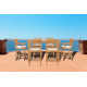 63'' Rectangular 6 - Person Bistro Set