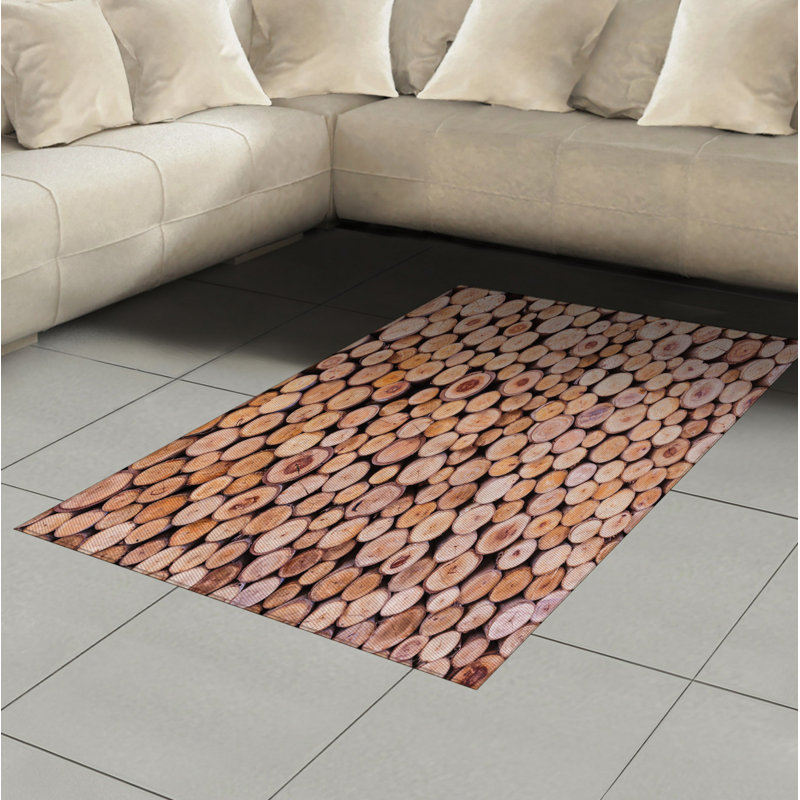 Rustic High Density Long Fiber Poly Threads Decorative Area Rug Carpet, Rectangle 4' x 5'8"