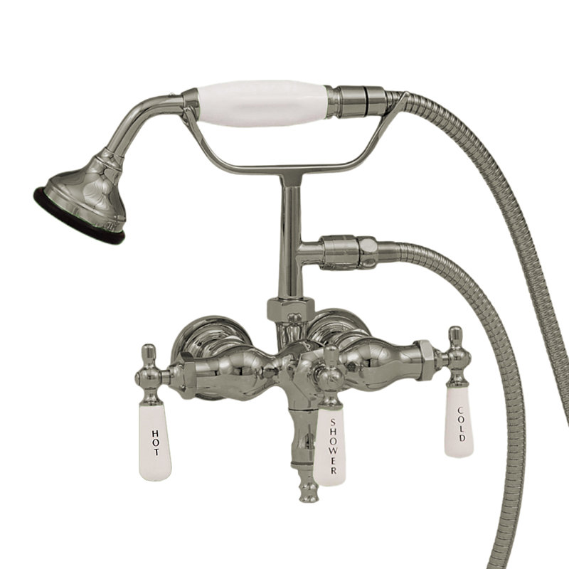 Tub Mount Faucet with Handheld Shower by Strom Living, Matte Nickel