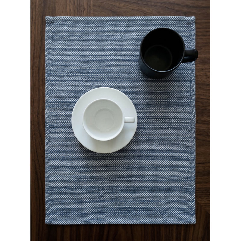 Napperon intérieur rayé bleu marine Seagrass, Blue