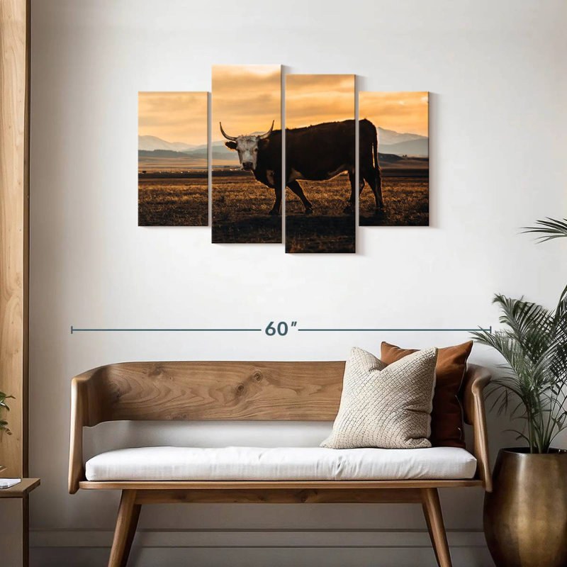 Brampt Looking Bull, 27"H x 43"W