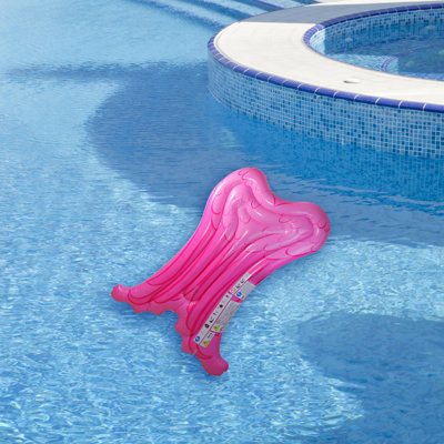 Matelas gonflable pour piscine gonflable Angel Wings, 5 pi, rose