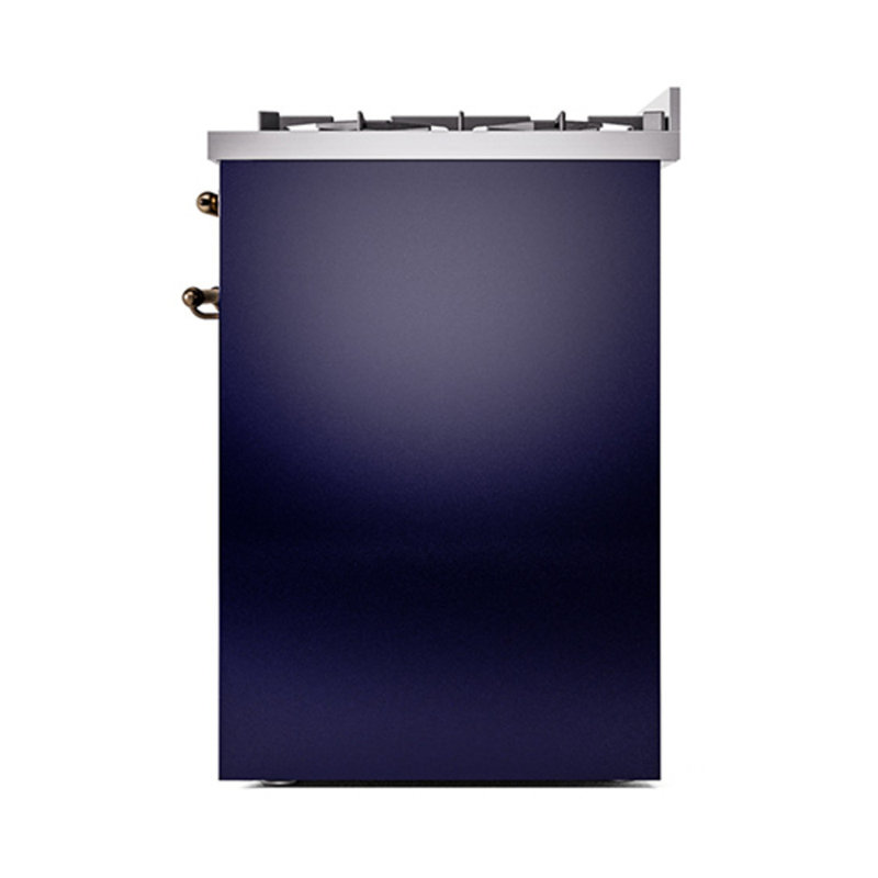 ILVE Nostalgie II Noblesse 30 in Dual Fuel Range, Midnight Blue/Bronze, Natural Gas