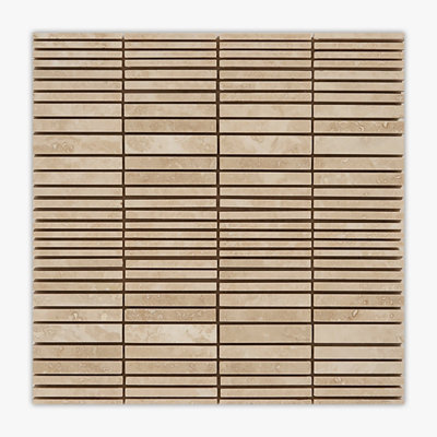 Ivory Honed Helsinki Travertine Mosaic