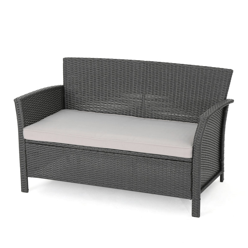 Ensemble de canapé 4 pièces, Coussin gris / cadre gris