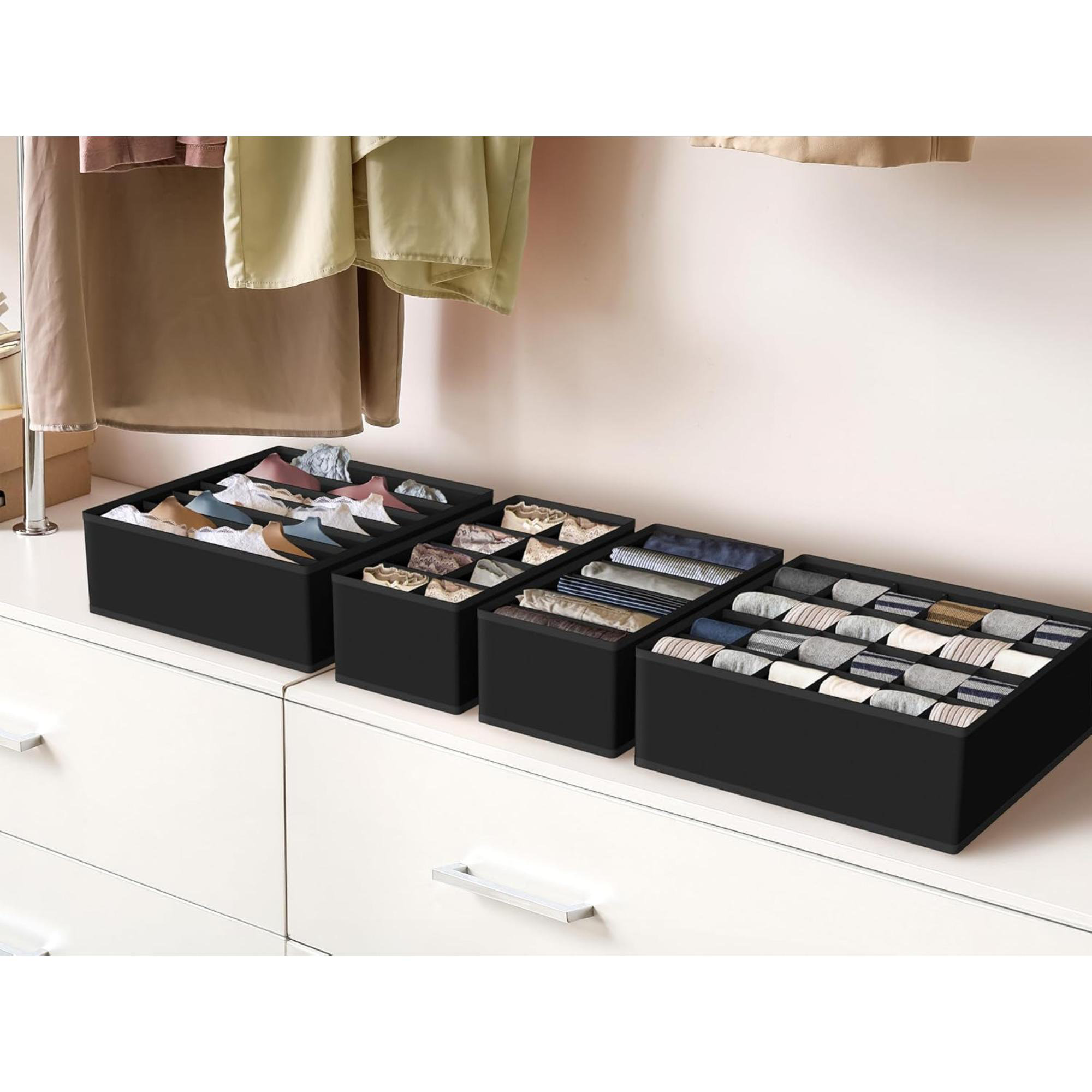 Rebrilliant Closet Underwear Organizer Drawer Divider 4 Set | Wayfair
