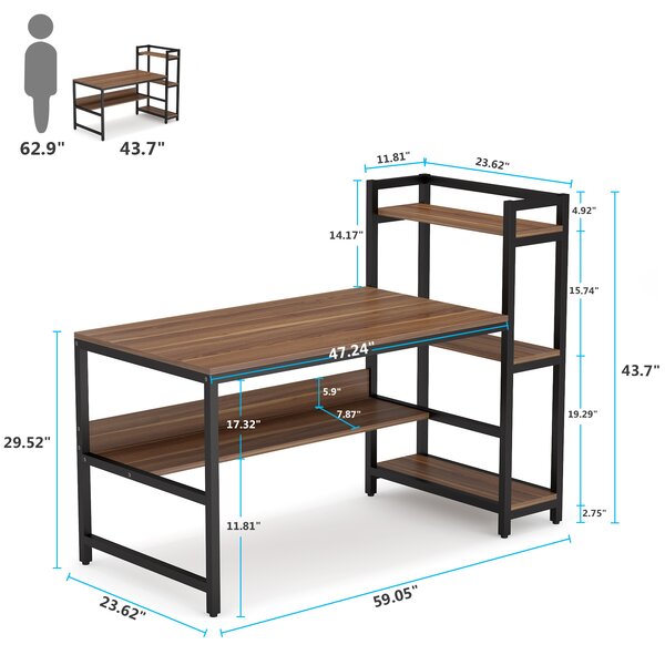 Inbox Zero Reversible Desk & Reviews | Wayfair