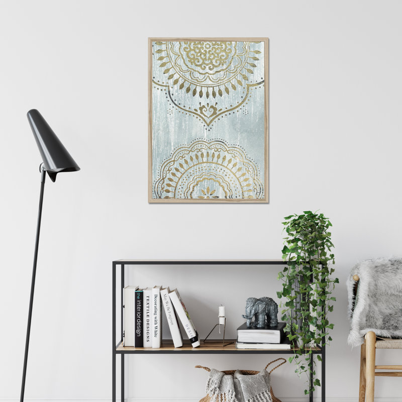 Indigo Mandala I 1 Piece Wall Art, 91cm H x 61cm W, Wrapped Canvas