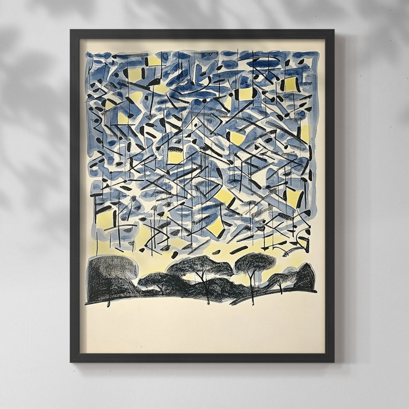 Série ABSTRACT DLxxx - reproduction encadrée de qualité supérieure - prête à être accrochée - aucun clou requis