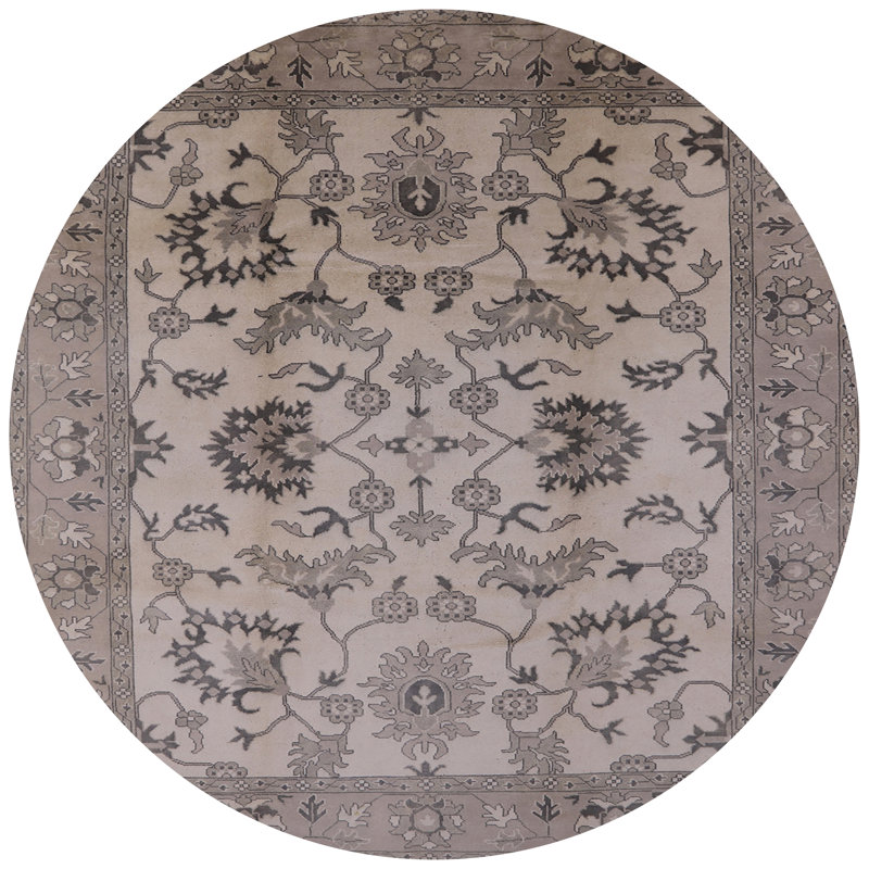 Tapis oriental gris / beige Datev, Rond 3 pi