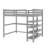 Fadia Full Solid Wood Loft Bed with Bookcase by Harriet Bee-1953091056