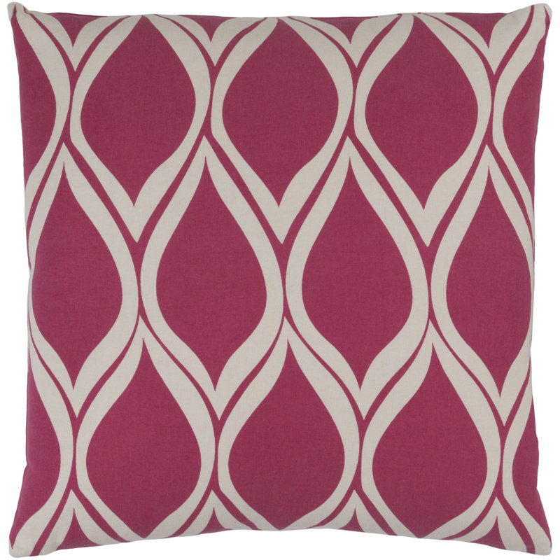 Housse de coussin 100% coton Somerset, H 18 po x l 18 po x P 0,25 po, Rose / neutre