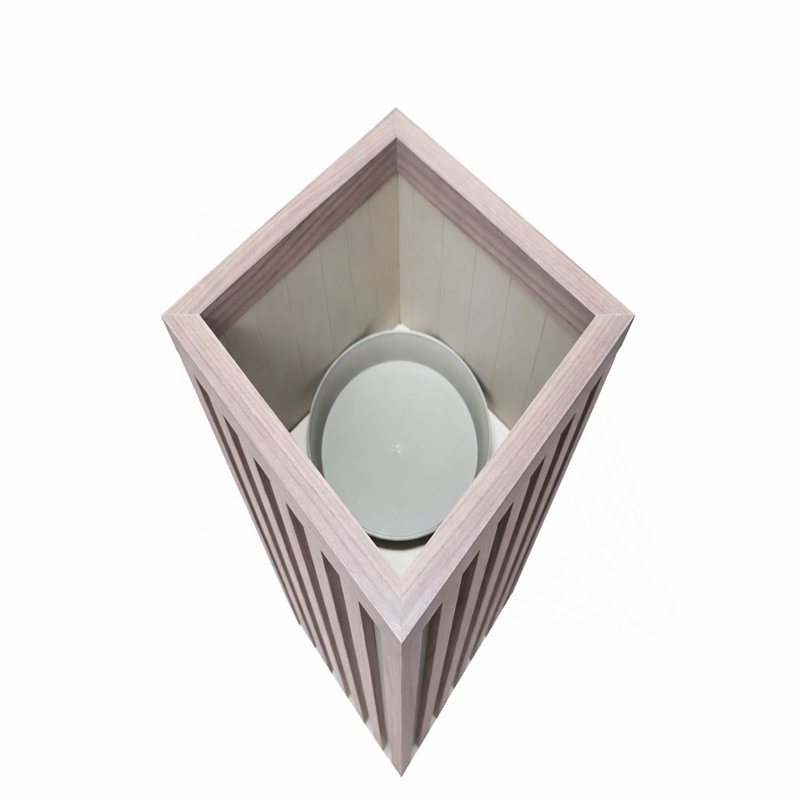 Square Grove Column Planter - Ash Brown, Ash Brown