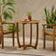 Table d'extérieur en bois de style rustique avec lattes 27,5 po
