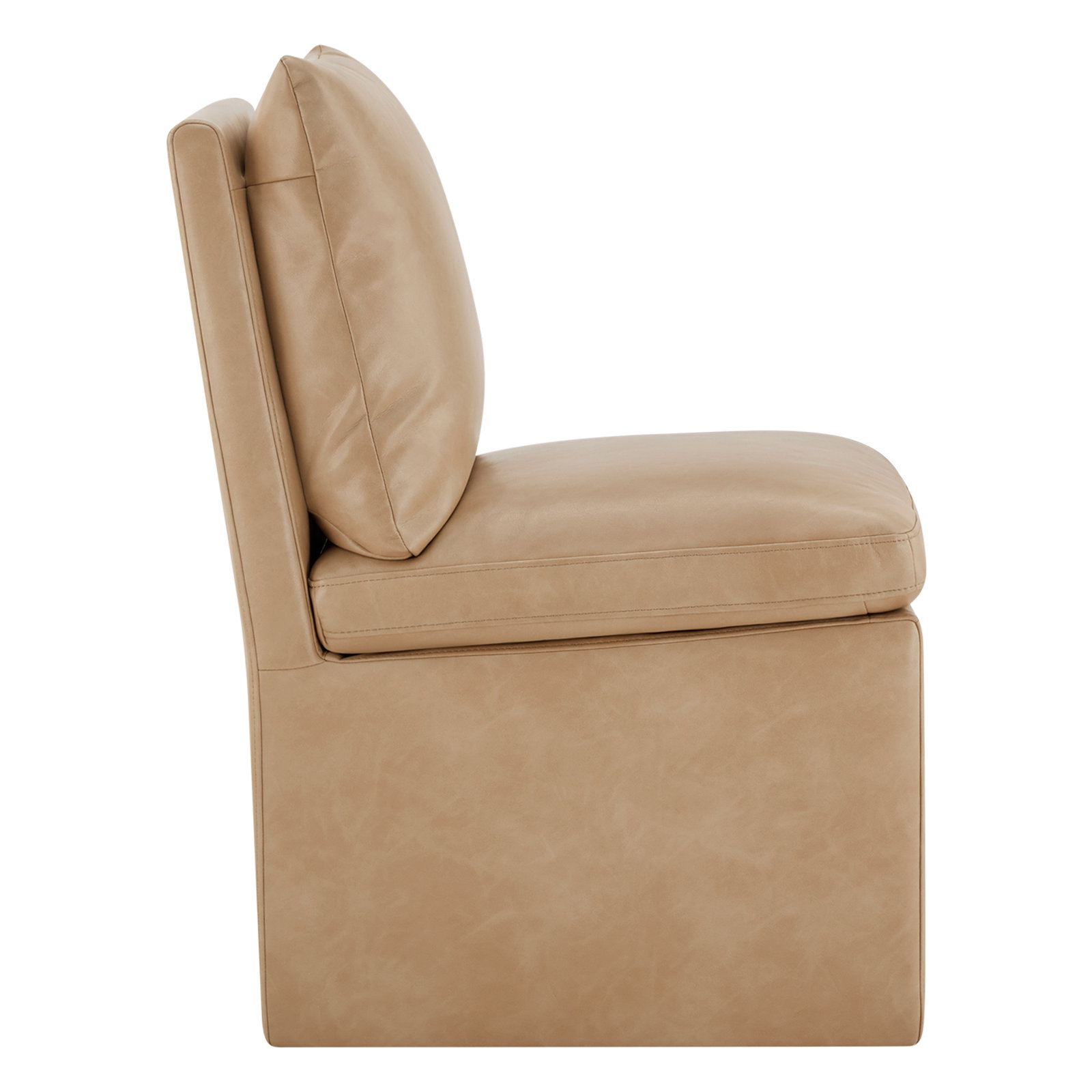 Alayaa Linen Side Chair, Copley Brown Performance