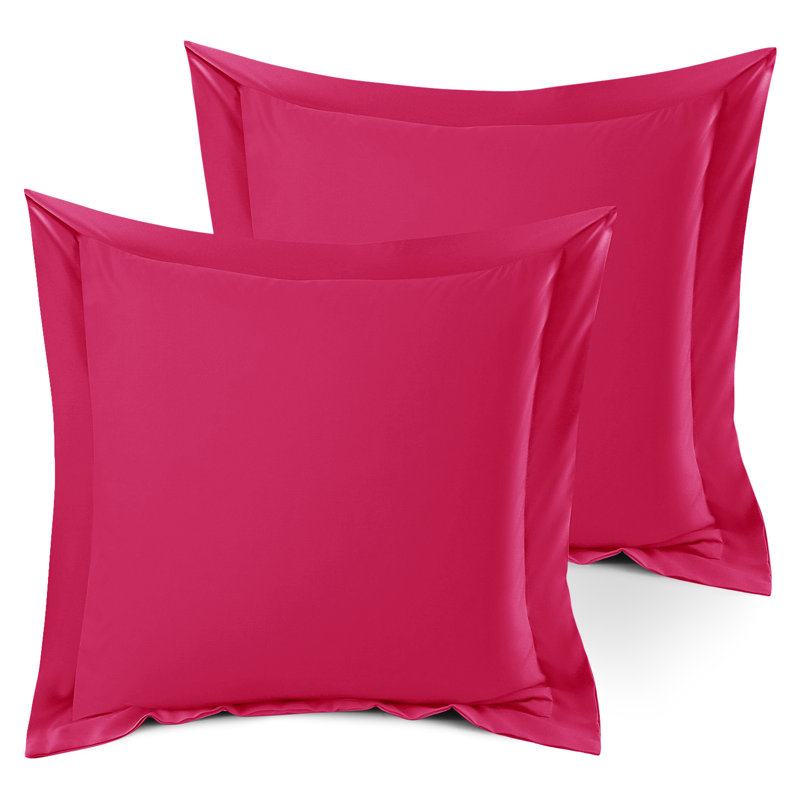 Taie décorative 100% polyester , 18 po x 18 po, Rose vif