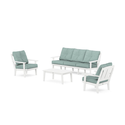 Mission 4 Piece Sofa Seating Group with Cushions