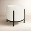 Tabouret rond Formentera jaune bouclé-1467954793