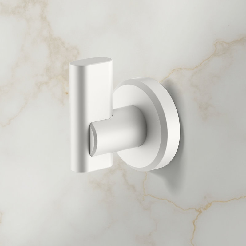 Locke Robe Hook, Matte White