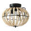 Ventilateur de plafond perlé en bois blanc de 18 po, luminaire encastré à profil bas pour ventilateur encastré (ampoules non incluses), polyvalent pour la cuisine de la salle de bain du vestibule intérieur