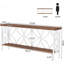 Console à 2 niveaux de style nordique avec détails métalliques