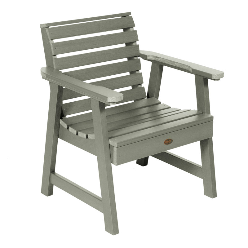 Chaise de patio avec accoudoirs Cecillia, Eucalyptus