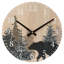 Horloge murale Cabin Bear 12 po Horloge murale silencieuse en bois
