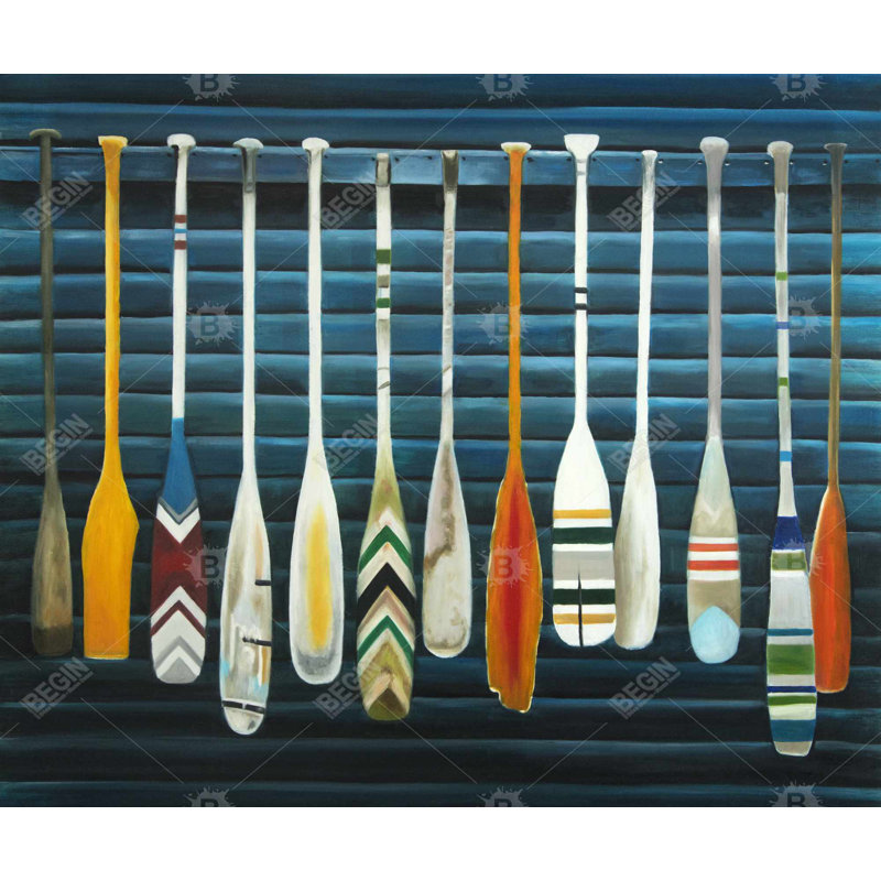 Paddles - Décoration de sport en toile bleue pour la maison | Conception unique