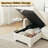 L-shaped Velvet Upholstered Sleeper Sofa and Chaise with Toss Pillows -1175793797