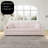 106.3" Soft  Modular 3-Person Sofa - Highly Comfortable & Distinctive Design. Ideal For Bedroom & Living Room. Light Pink. Modern & Plush Furniture Choice.-1890800237