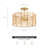 Eshe Rattan Semi Flush Mount