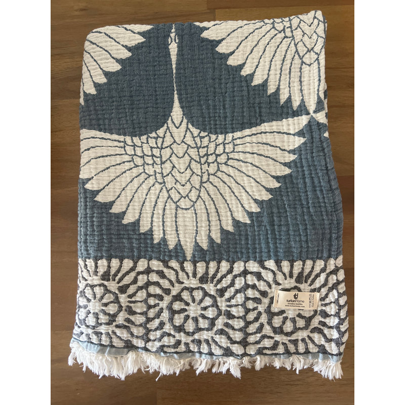 Jeté Crane - bleu sarcelle, Sarcelle
